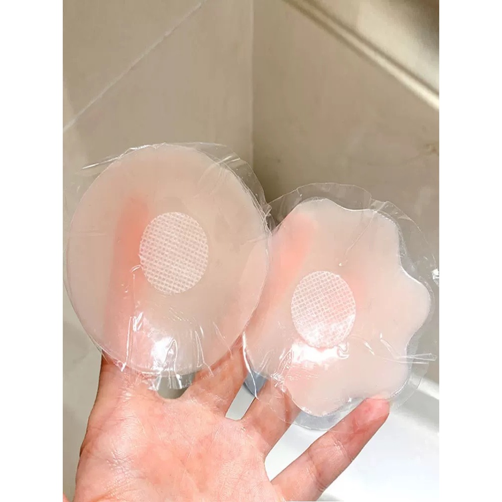 ซิลิโคนแปะจุกนมสีเนื้อ (set 5คู่)สำหรับสตรีกาวอย่างดี พร้อมส่ง