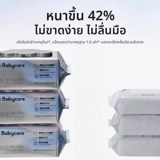 Babycare Wipes ทิชชู่เปียก น้ำบริสุทธิ์ รุ่น ย่อยสลายง่าย ไม่ทำลายสิ่งแวดล้อม baby wipes ผ้าเปียก ทิชชู่