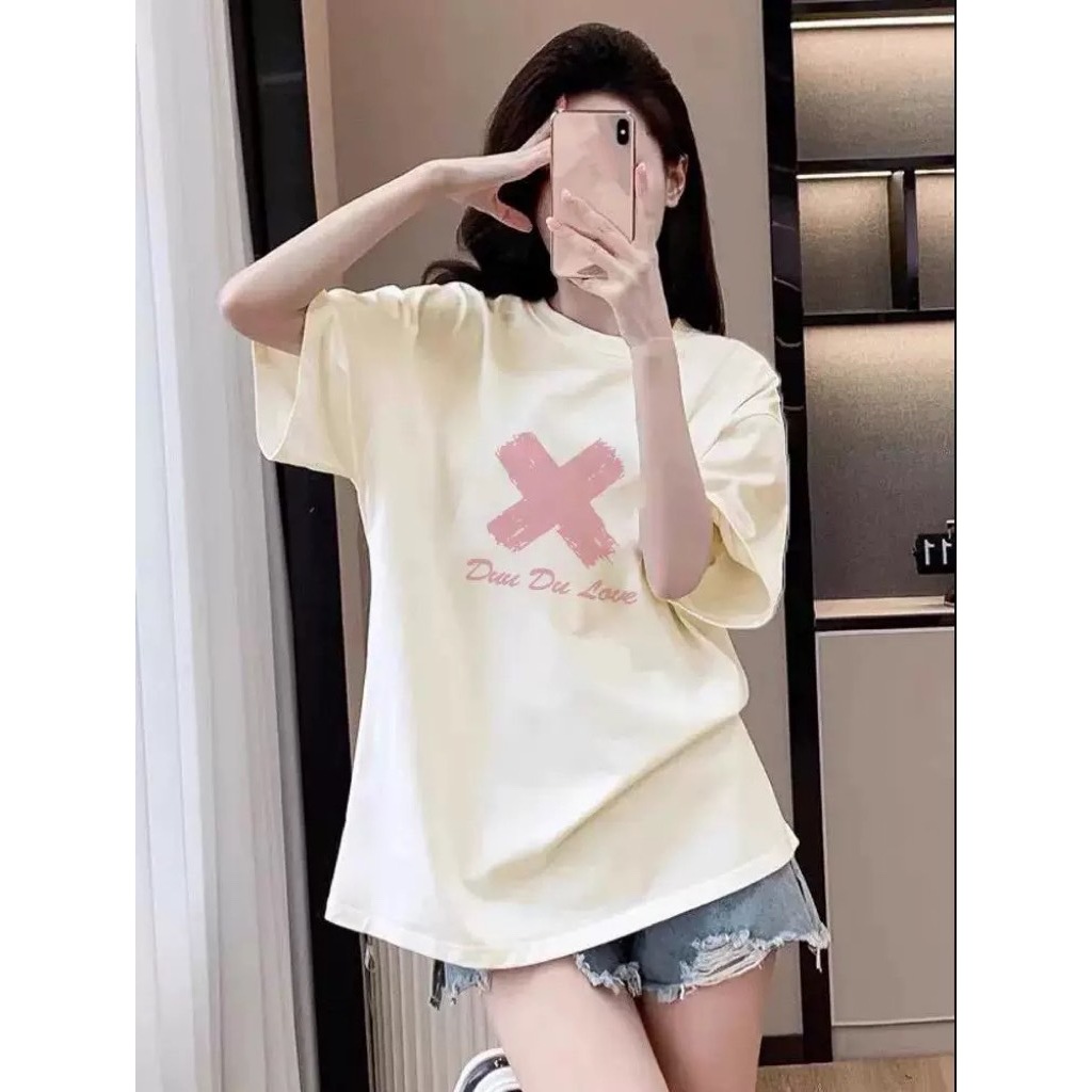 🐞MKL🐞เสื้อยืด คอกลม แขนสั้น ผ้านิ่ม พิมพ์ลายแฟชั่น น่ารักๆ สไตล์เกาหลี 🐞 #9623