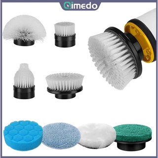 Qimedo 8PCS หัวแปรงทำความสะอาดไฟฟ้า ทดแทน ขัดกระเบื้อง-พื้น-ซอกแคบ-อ่าง-ฝักบัว อุปกรณ์เสริมแปรงขัดไฟฟ้า ครบชุด