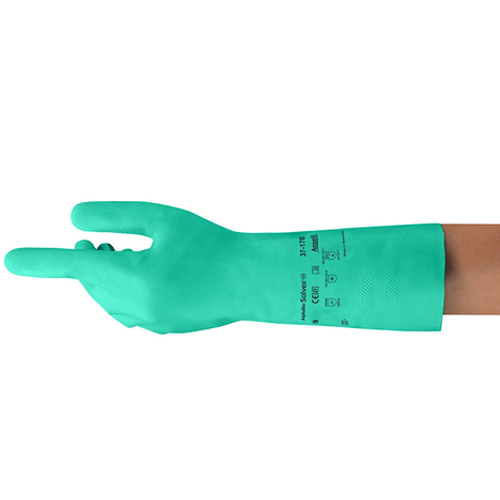 ถุงมือกันสารเคมี Ansell รุ่น AlphaTec Solvex 37-176 ยาว 13 นิ้วไม่มีซับใน หนา 0.38 mm