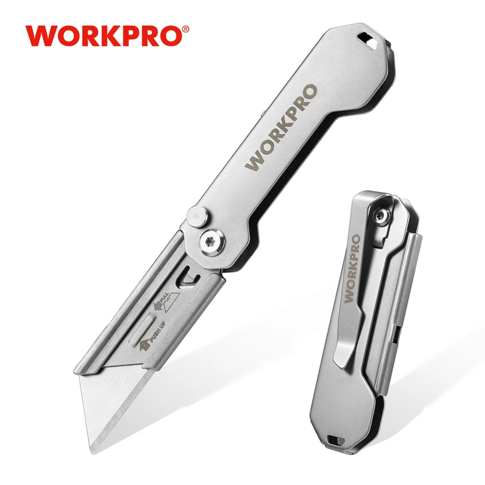 WORKPRO W011043A Utility Knife มีดเนกประสงค์ ยูทิลิตี้ พับได้ เปลี่ยนใบได้ (สินค้ามีหลายตัวเลือก)