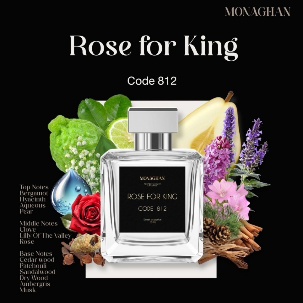 Rose for King Code 812 น้ำหอมผู้ชาย กลิ่นกุหลาบ หอมมาก รีวิวเยอะสุดๆ Monaghan Perfume โมนาฮันน้ำหอมน