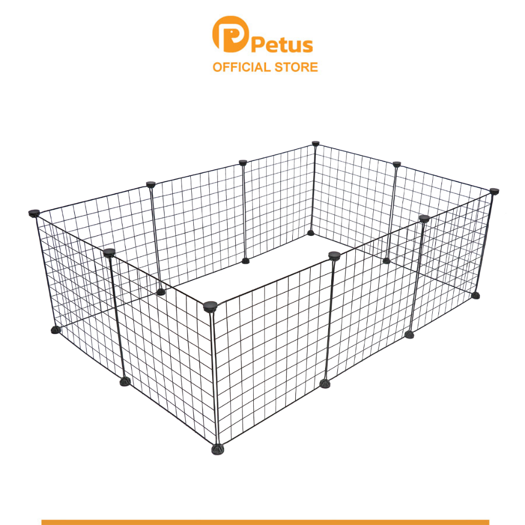 Petus คอกสุนัข DIY ขนาด 45x45 ซม. ซี่ห่าง 4 ซม. สัตว์เลี้ยง กั้นสุนัข แมว กระต่าย ออกแบบได้ตามใจชอบ
