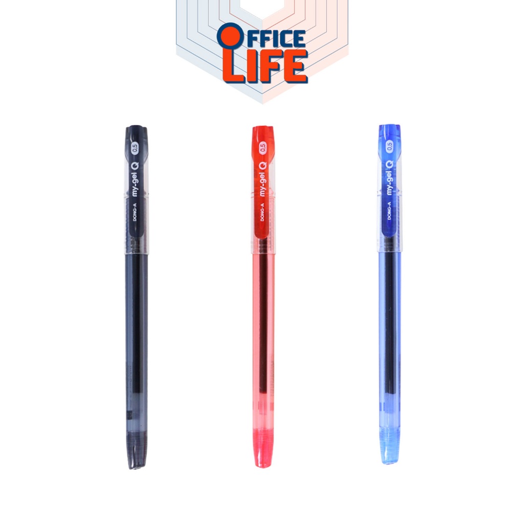 Dong-A ปากกา ปากกาเจลฝาปลอก (ดองอา) รุ่น my gel Q ขนาดหัวปากกา 0.5 mm. [ 1 ด้าม ]