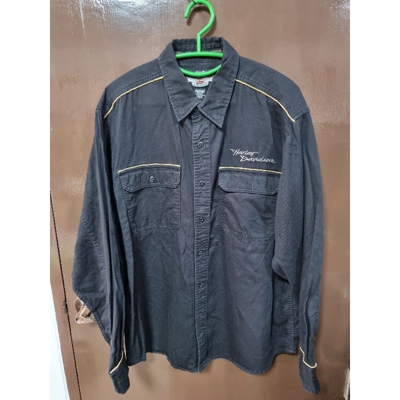 เสื้อ Harley Davidson แท้ วินเทจ00sไซต์L แขนยาว สีดำ