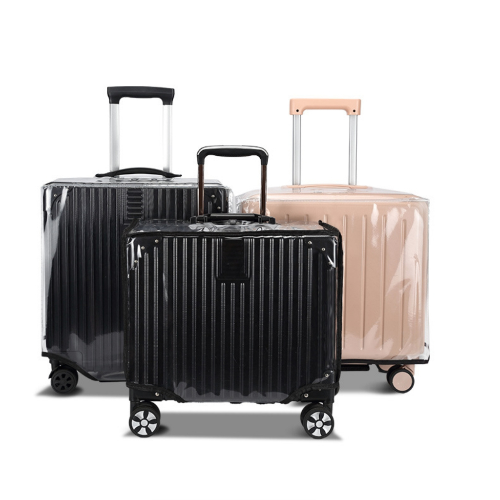 สำหรับ16-18 นิ้ว ผ้าคลุมกระเป๋าเดินทาง แบบใส ทรงแนวนอน ทรงขวาง