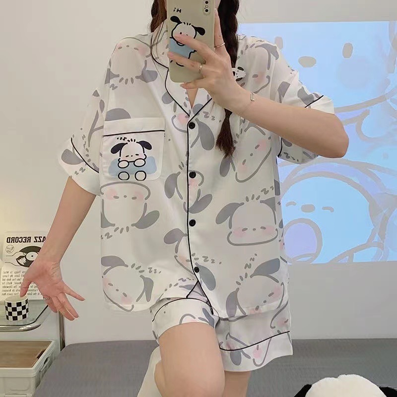 เซทชุดนอนเด็กแขนสั้นขาสั้น ชุดนอนลายการ์ตูนน่ารัก