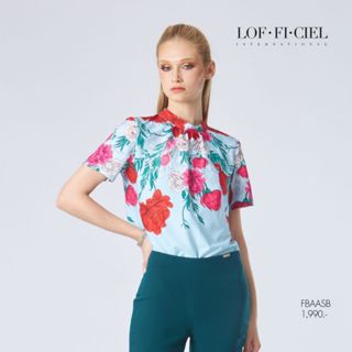 LOF-FI-CIEL เสื้อผู้หญิงแขนสั้น Aquamarine Rose สีฟ้า FBAASB