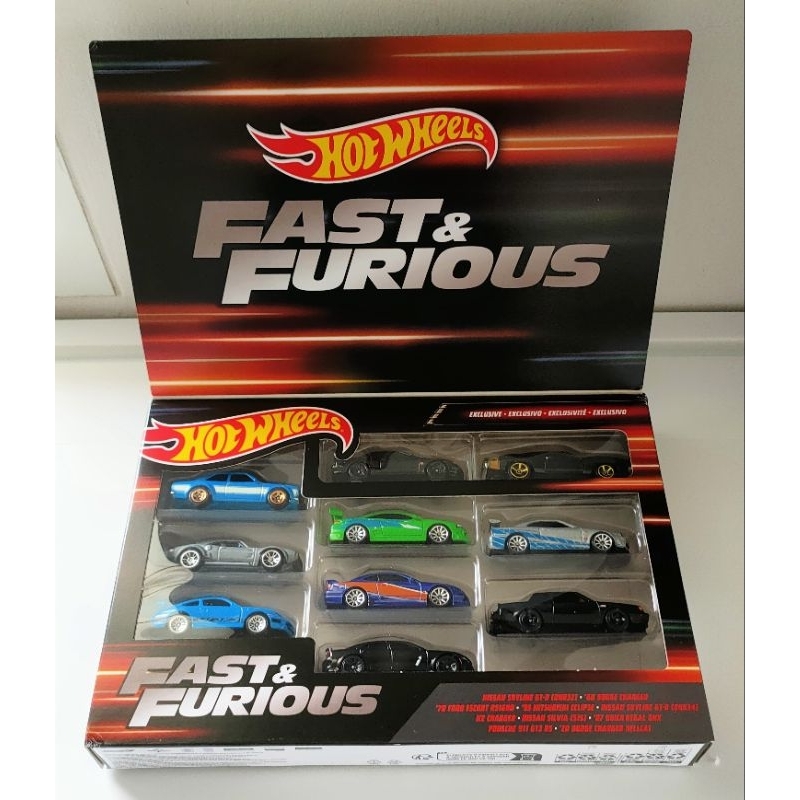 โมเดลรถ Hot Wheele ชุด Fast & Furious 10 คัน พร้อมกล่อง สเกล 1:64