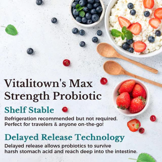 Vitalitown Probiotics 120 Billion CFUs , 36 Strains, with Prebiotics & Digestive Enzymes (No.740)