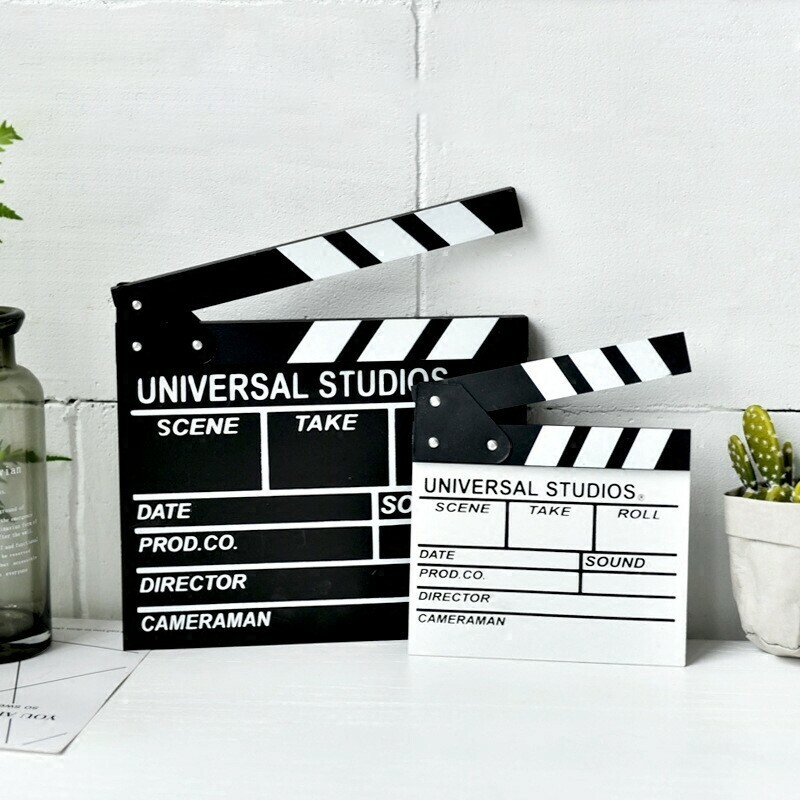 สเลท clapper board สเลทคัทฉาก สเลทคัดฉาก พรอพถ่ายรูป 20x20cm