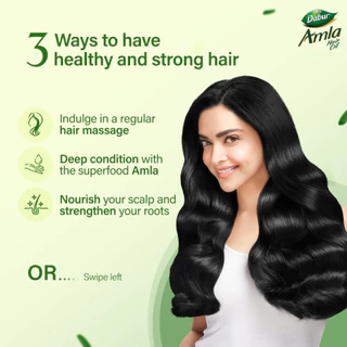 (ซื้อในไลฟ์ 33 บาท ) Dabur Amla Hair Oil น้ำมันหมักผม ช่วยผมยาว ดก ดำ ลดการเกิดผมหงอก
