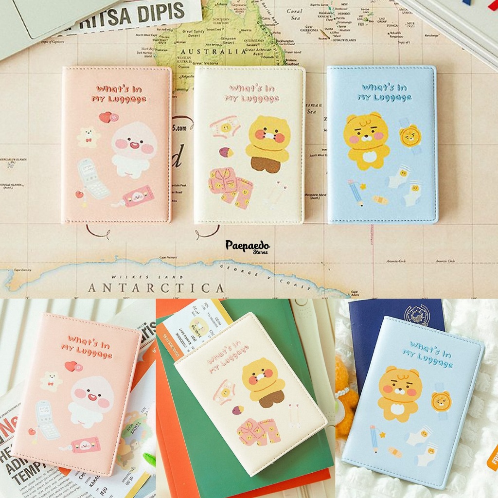 🛒พร้อมส่ง KAKAO FRIENDS🛫Whats in My Luggage Passport Case