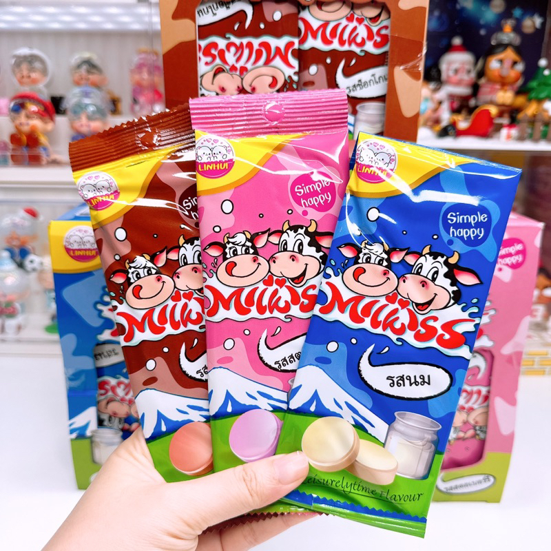 ลูกอมนมอัดเม็ด มิลค์ แคนดี้ อย.ไทย มี 3 รส 1 กล่อง 30 ชิ้น