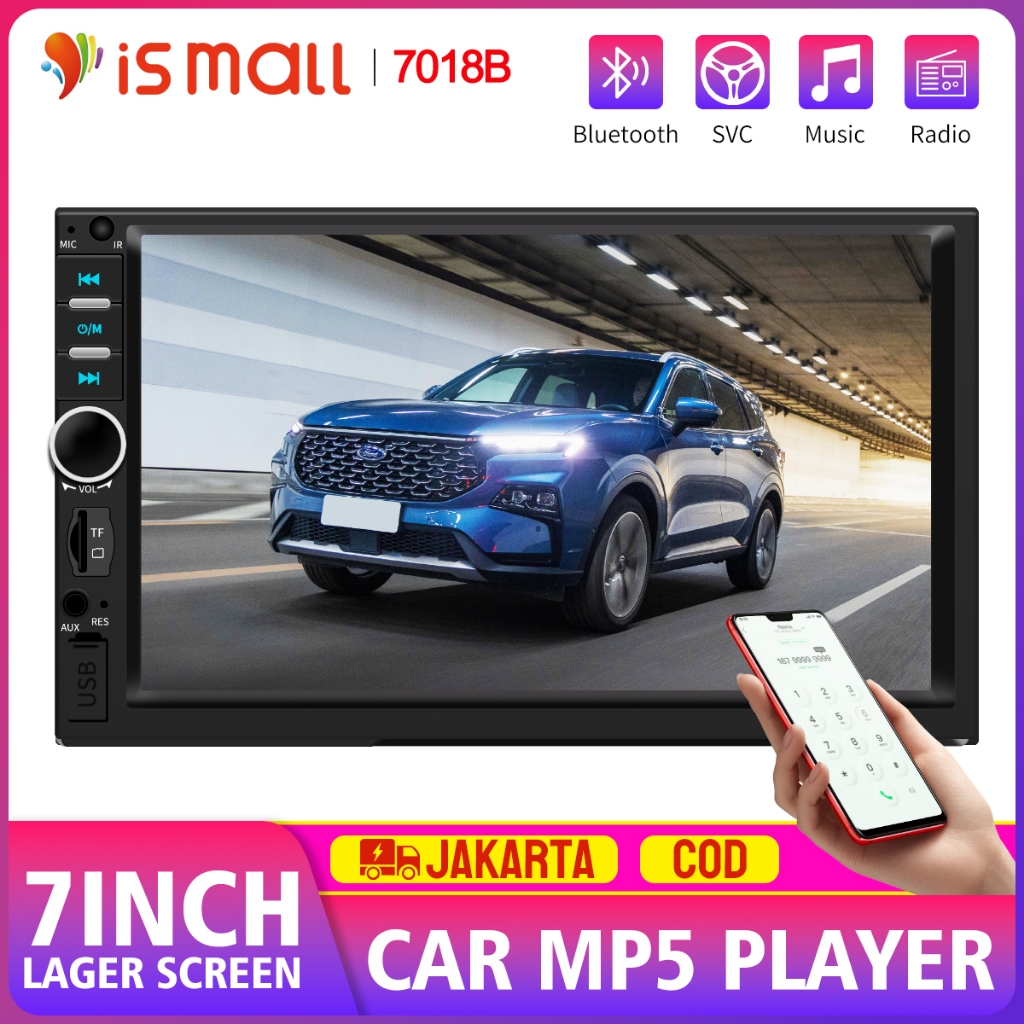 7010B/7012B/7018B 7 '' HD Double 2 DIN Touch Car MP5 เครื่องเล่นบลูทู ธ สเตอริโอ FM Radio USB /TF/GP