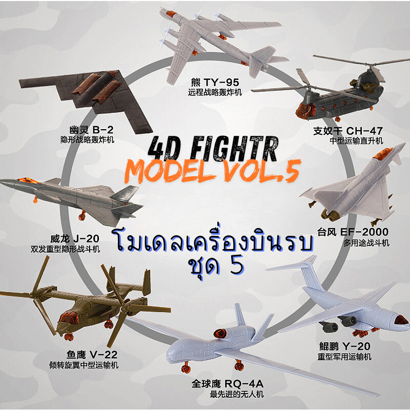 🔥พร้อมส่ง‼️4D Fighter model โมเดลเครื่องบินรบ ชุด 5✈️✈️