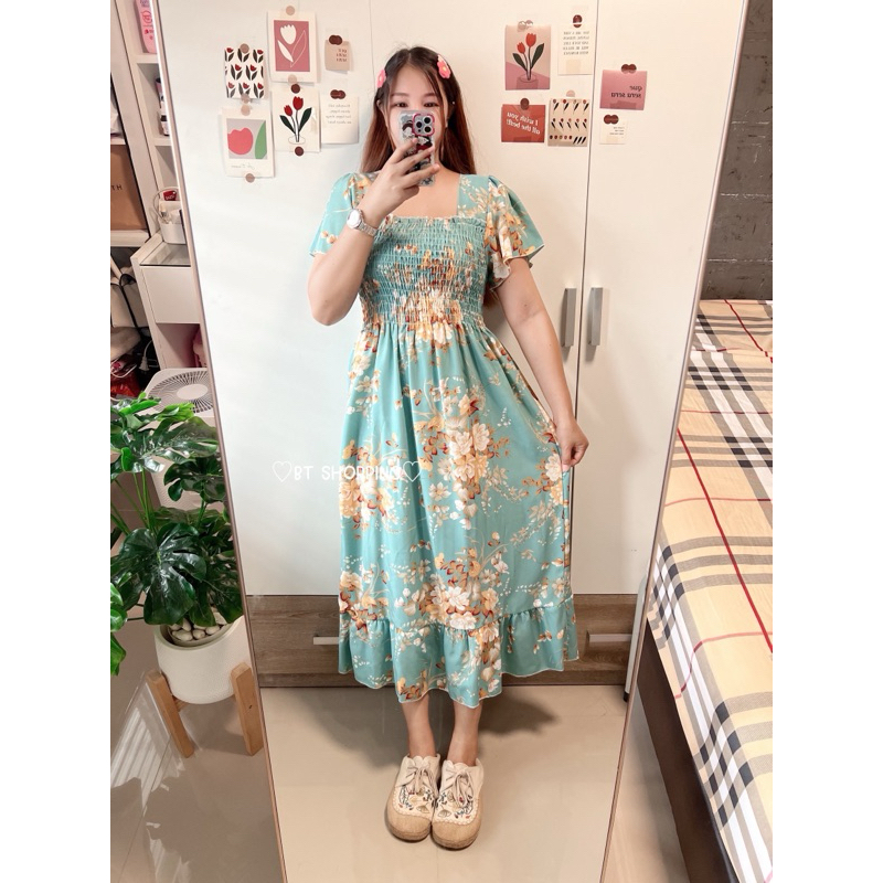 🩵รวมงานเดรสยาวสีฟ้า🩵 งานแต่งอกสม็อคสวยๆ ยืดสุด 46 นิ้ว สาวอวบใส่ได้ ใส่คลุมท้องได้ ใส่งานตรีมสีฟ้า ใส่งานวันแม่ได้เลยค่า