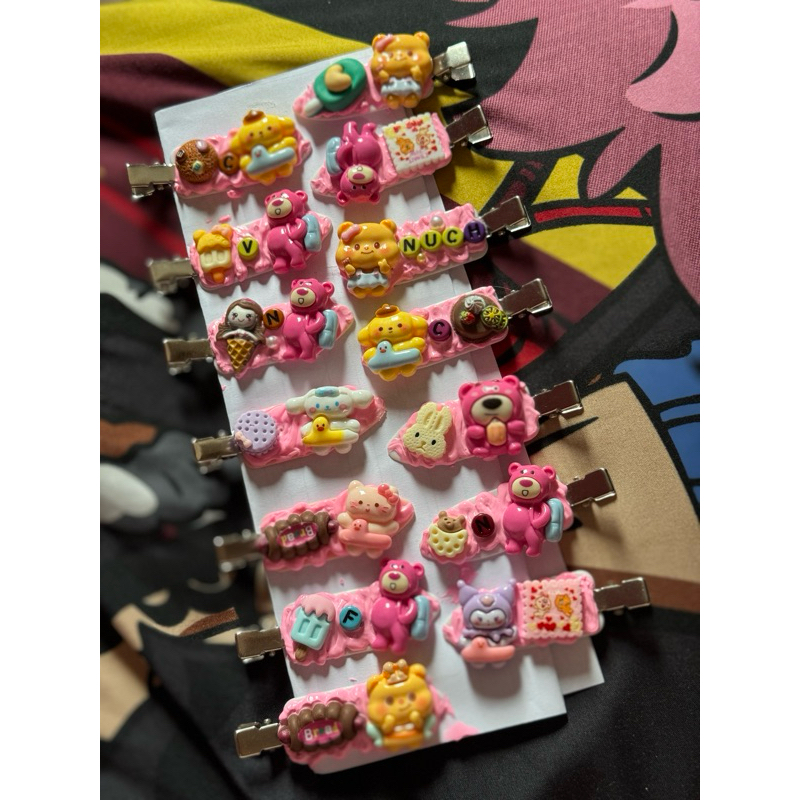 พร้อมส่ง!! [ถูกที่สุด!!] กิ๊ฟติดผม ใส่ชื่อได้ DIY น่ารักๆ