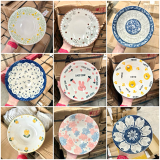 ชามเซรามิค/กระเบื้อง ขนาด 8นิ้ว ทรงปากบาน