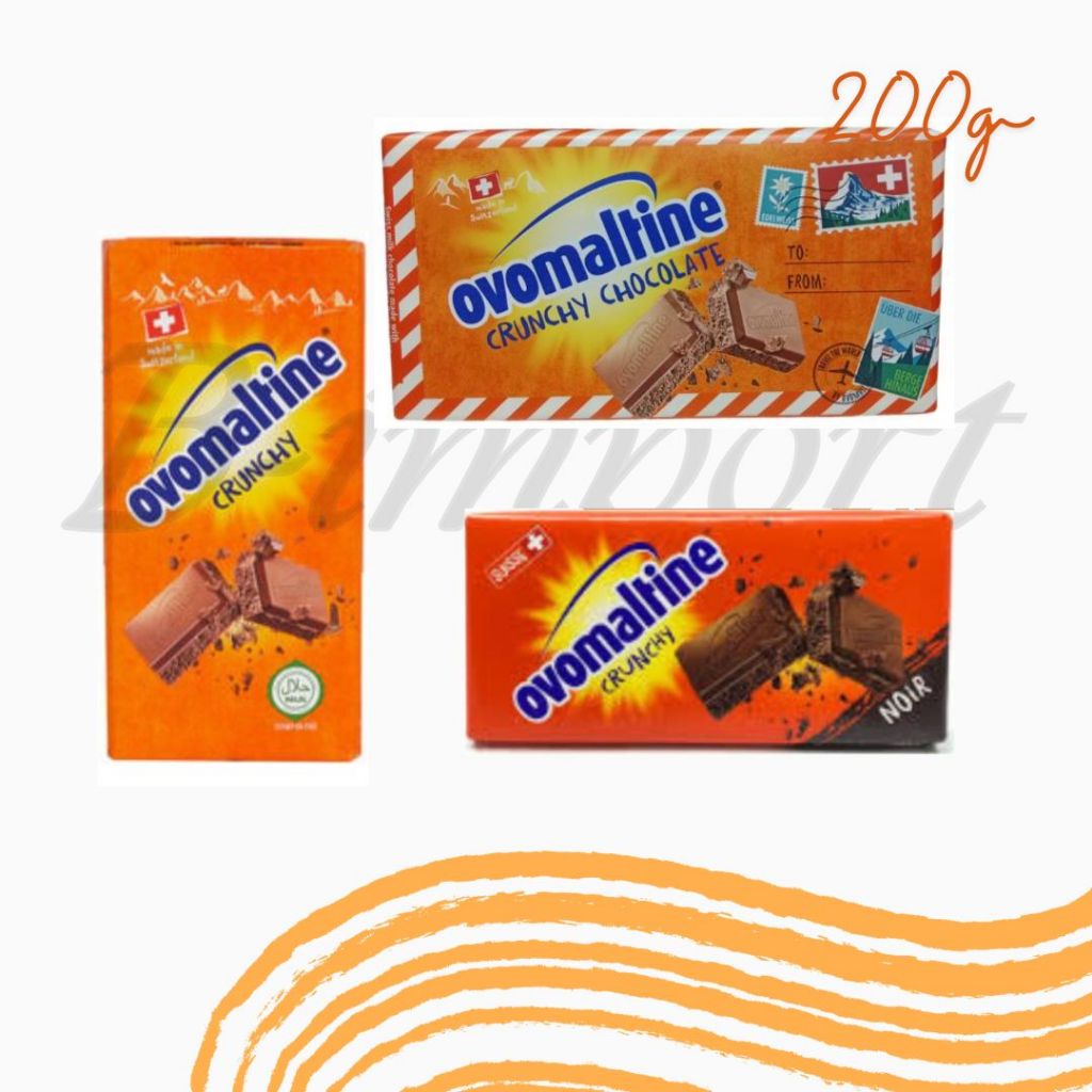 Ovomaltine Crunchy Chocolate Bar (แผ่นใหญ่)มี 2 ขนาด 3 รส