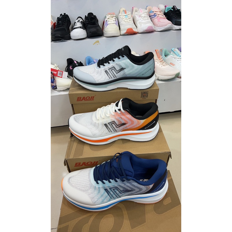 รองเท้าผ้าใบบาโอจิ BAOJI เเท้100% BJM 844 รองเท้าผ้าใบผู้ชาย ไซร้ 41-45