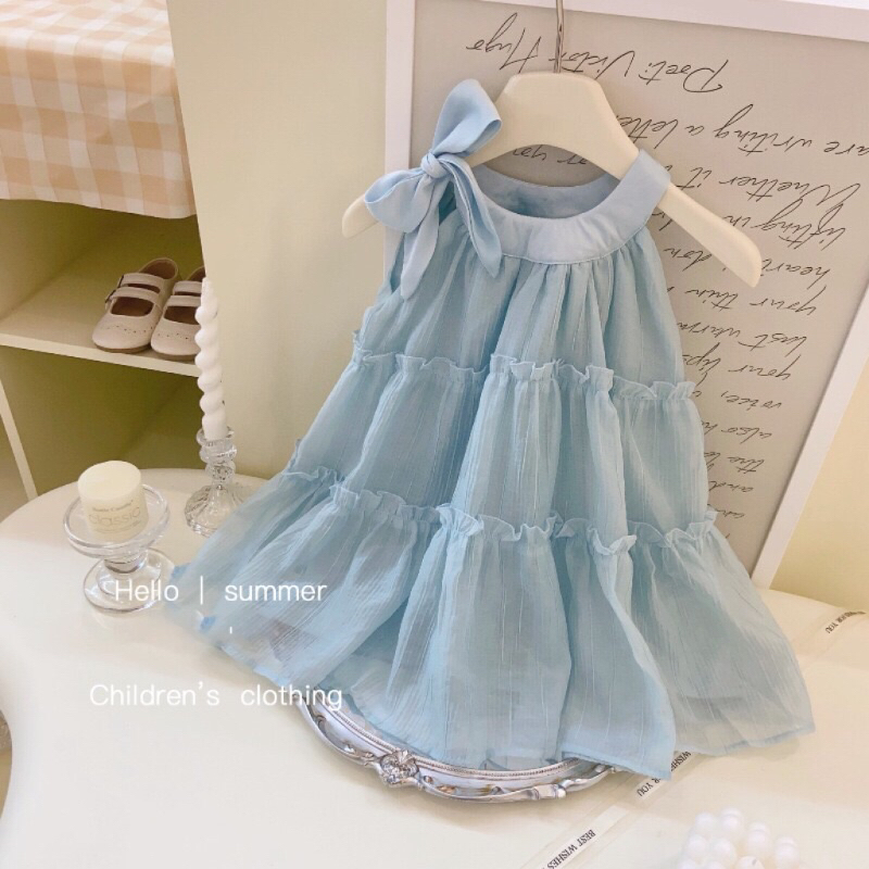 พร้อมส่ง (มีส่งด่วน) เดรสผู้หญิง ผูกโบว์ลูกคุณ