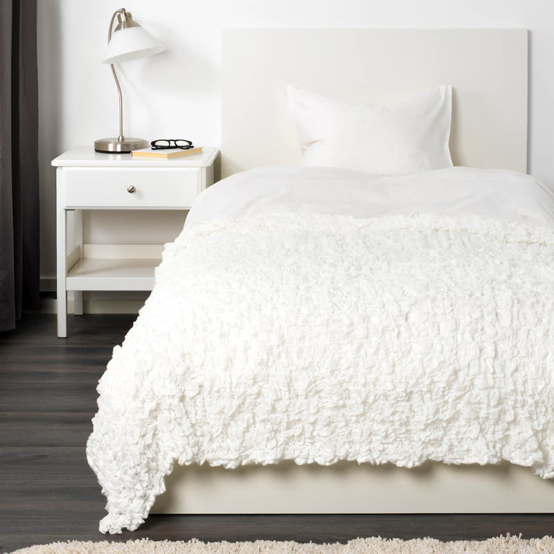 (Used) ผ้าคลุม ikea รุ่น ofelia สีขาว ขนาด 130x170cm