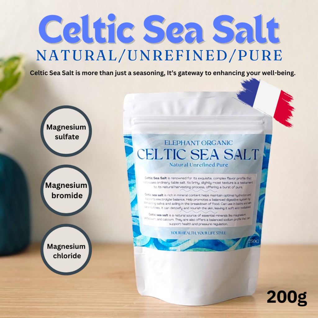 Celtic Sea Salt From France 200g เกลือทะเล เคลติก จากฝรั่งเศส แหล่งรวมแมกนีเซียม ของแท้