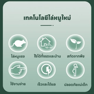 🐀ไล่หนูเห็นผลทันที!🐀 ไล่หนู กำจัดหนู เหมาะสำหรับใช้ในบ้าน รถยนต์ และสถานที่อื่น ๆ ป้องกันระยะยาว ไม่กลับมาอีกง่าย ๆ