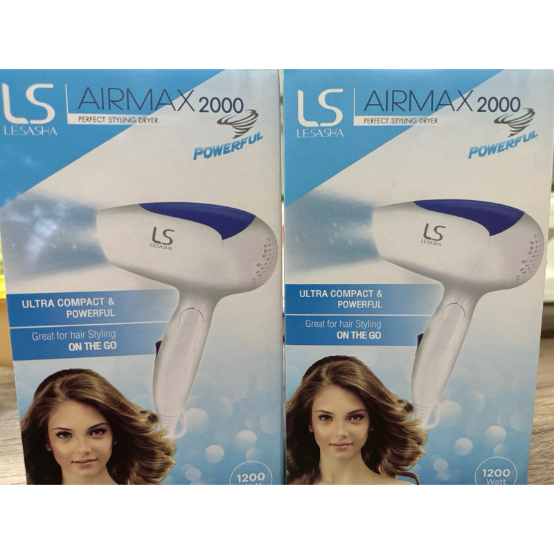LESASHA ไดร์เป่าผม 1200 วัตต์ รุ่น Airmax 2000 Powerful รุ่น LS0837 ขนาดพกพาพับเก็บได้ เลอซาช่า แท้ 