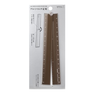 MIDORI Aluminum Multiple Ruler 30cm Brown (D42287006) / ไม้บ…