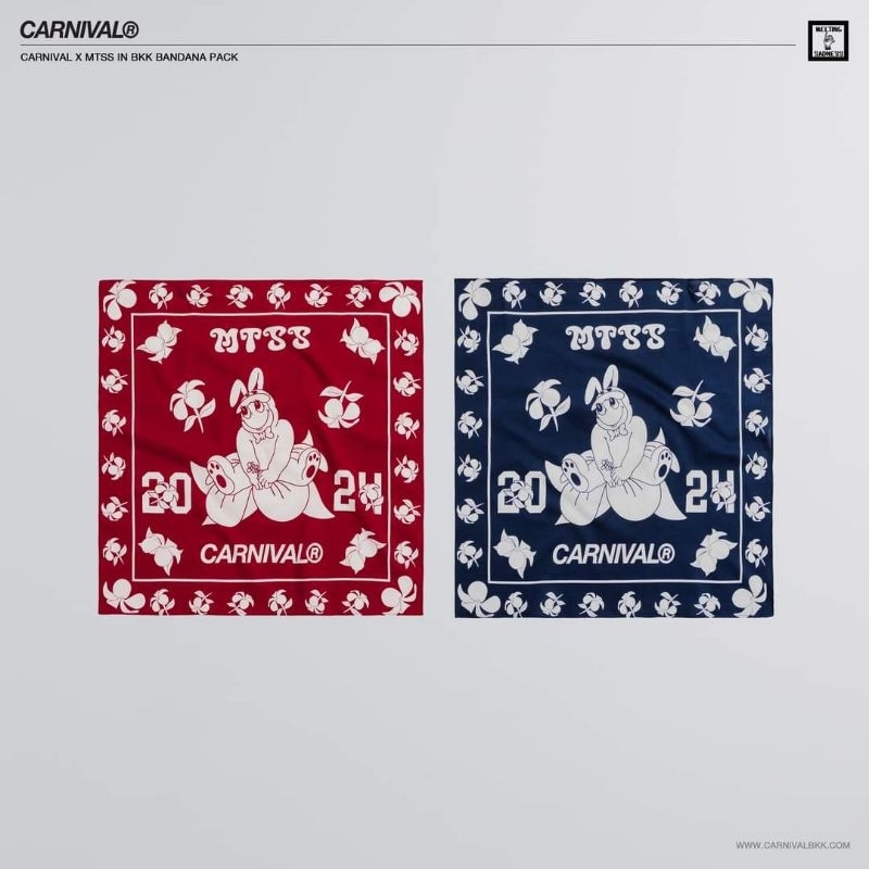 (พร้อมส่ง) ของแท้ 100% CARNIVAL® x Melting Sadness Capsule Collection​ BANDANA​ PACK