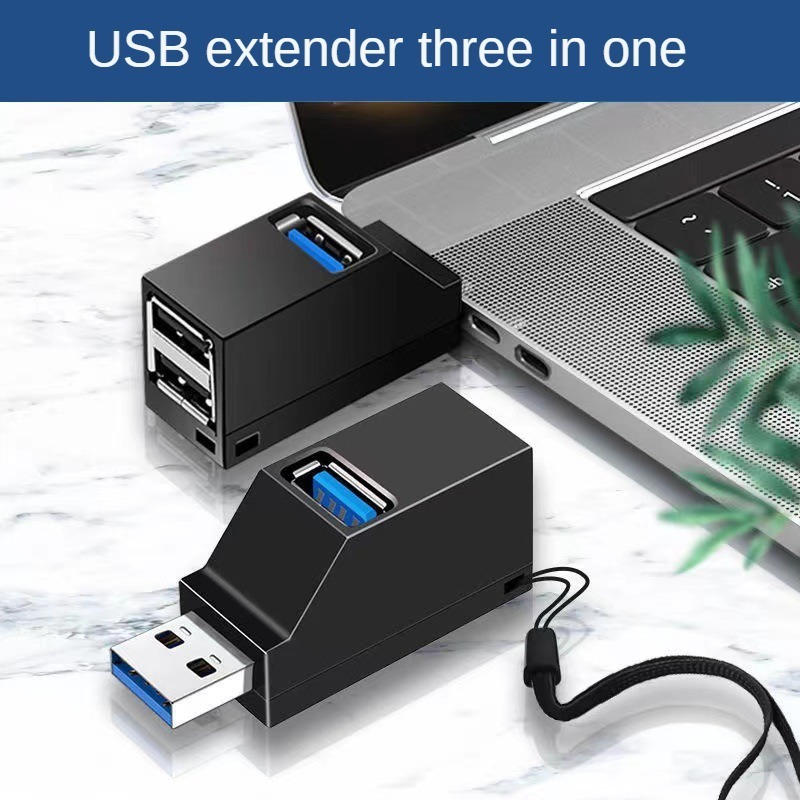 อะแดปเตอร์ฮับ USB 3.0 Mini 3 พอร์ต ความเร็วสูง 5Gbps USB 3.0 ความเร็วสูง