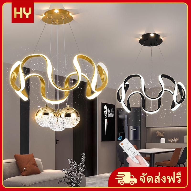 โคมระย้าห้องรับประทานอาหารนอร์ดิกใหม่ LED บ้านห้องนอนโคมไฟเพดานที่ทันสมัยเรียบง่ายห้องนั่งเล่นโคมไฟสร้างสรรค์ 35