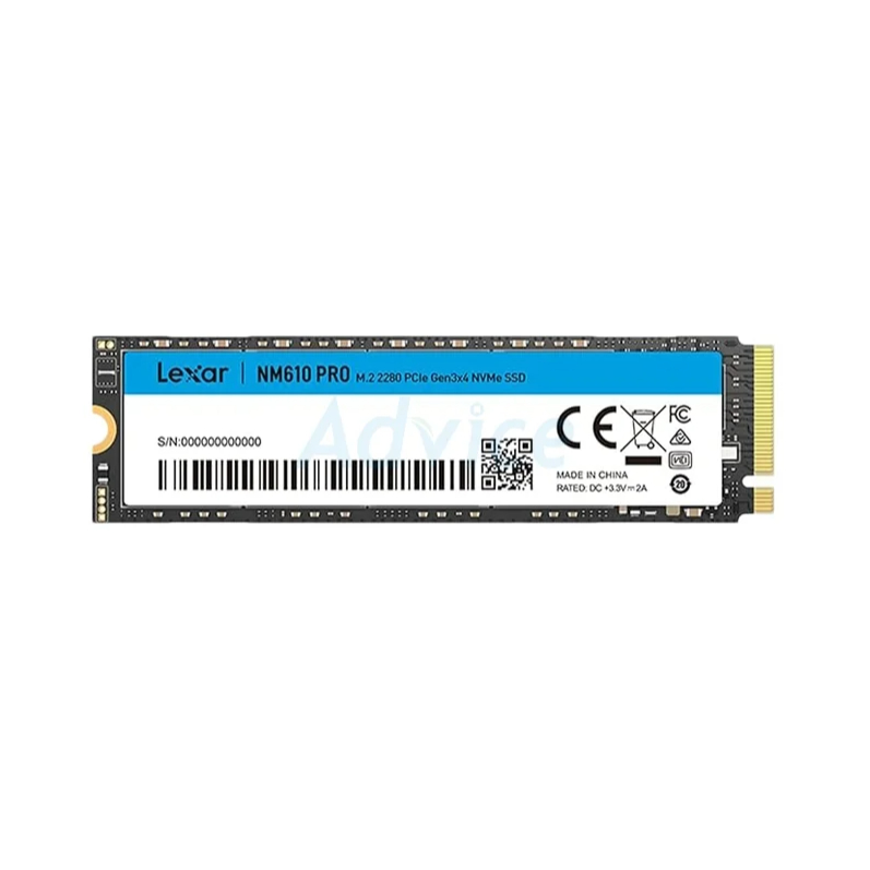 M.2 ( NVME ) PCIe 3.0 LEXAR NM610 PRO - PCIe 3x4 NVMe M.2 2280 500GB - 1 TB ( มีทั้งขนาด500GBและTB )