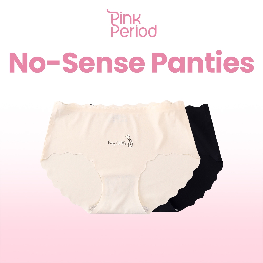 Pink Period กางเกงในผู้หญิง กางเกงชั้นใน ผ้าฝ้าย เอวกลาง ระบายอากาศ สวมใส่สบาย ป้องกันแบคทีเรีย