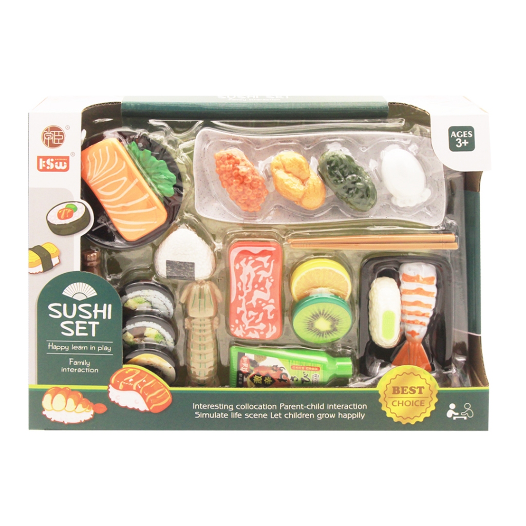 FOOD PLAY SET -ชุดอาหารจำลอง ชุดติ่มซำ ชุดซูชิ ชุดบาร์บีคิว ของเล่นบทบาทสมมติ