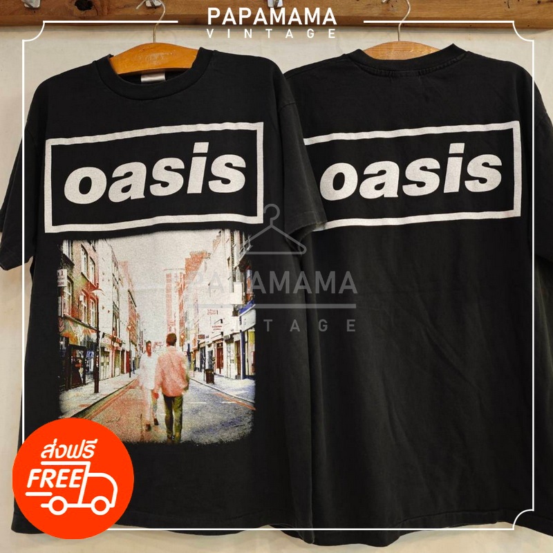 [ OASIS ] (What's The Story) Morning Glory? BIO WASHED เสื้อวินเทจ เสื้อทัวร์ ป้าย USA วงร๊อค papamama vintage shirt