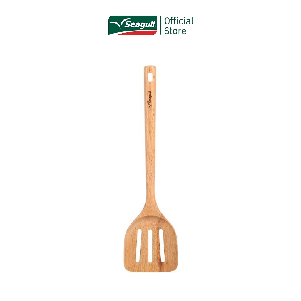 Seagull ตะหลิวกรองยาว ไม้บีช ขนาด 34 ซม.
