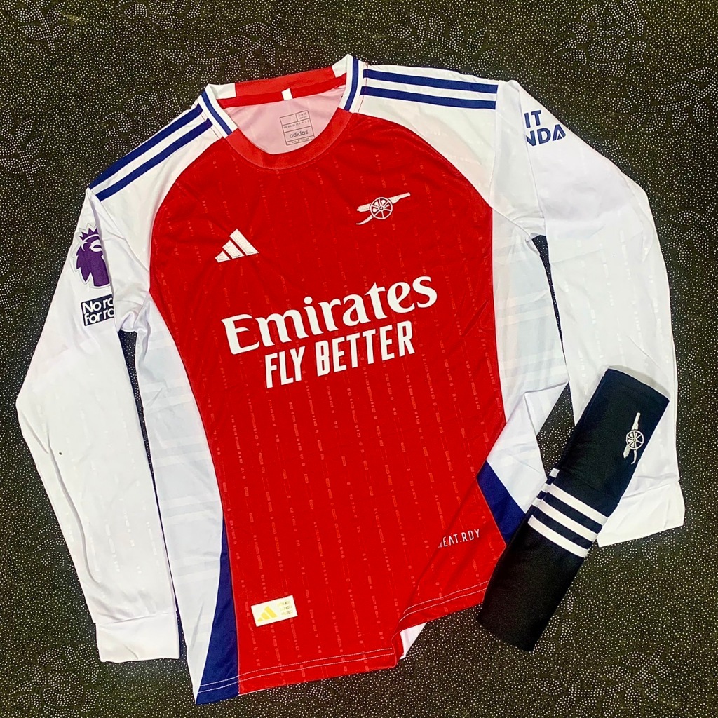 ชุดฟุตบอลแขนยาว ทีมอาร์เซนอล ชุดกีฬาใหม่ล่าสุด 2024-2025 ผ้าดีใส่สบาย เสื้อ+กางเกง พร้อมส่ง