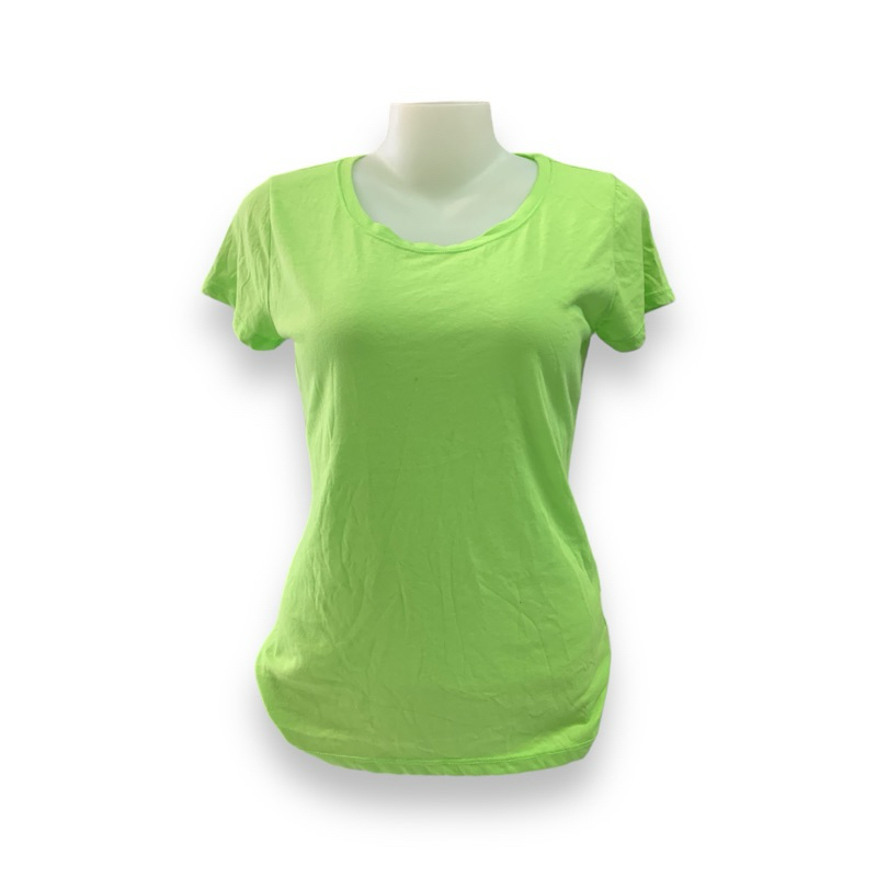 Hollister SA227 เสื้อยืดคอกลม สีเขียว ผ้านุ่ม ผ้ายืด ไซส์M อก 34-38 ของแท้ เซลพร้อมส่ง