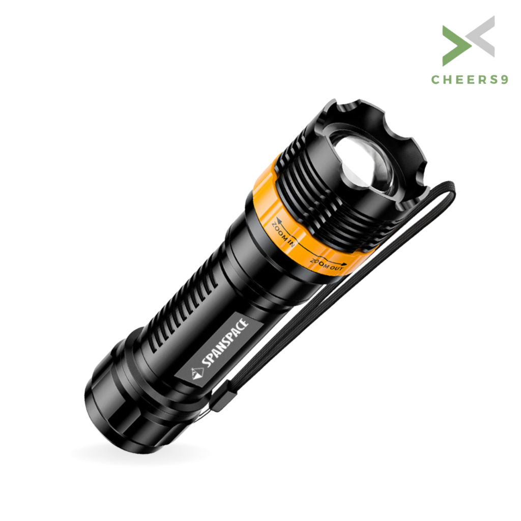 ไฟฉายแรงสูง ไฟฉาย LED ไฟฉายซูมได้ flashlight ซูมได้ ปรับไฟได้หลายแบบ พกพาสะดวก กันน้ำ Cheers9