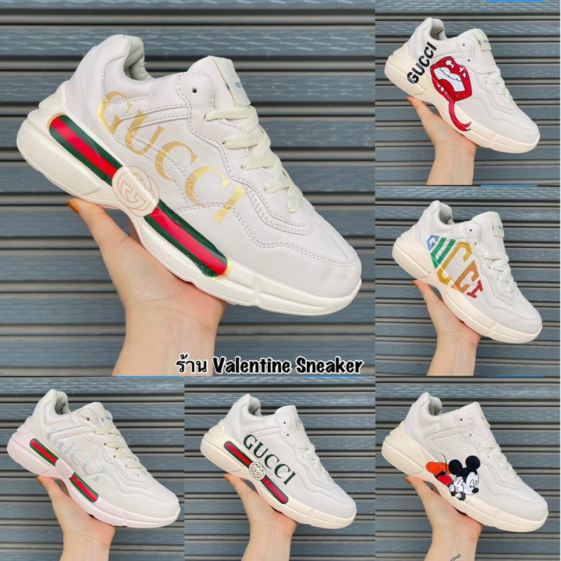 รองเท้าผ้าใบG.G ลายน่ารัก😍สินค้าพร้อมส่ง[36-43] เบาใส่สบาย100%
