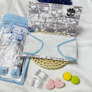 【พร้อมส่งในไทย】แมสสีพาสเทล สำหรับผู้ใหญ่ แบบซีนแยกชิ้น1แพ็ค10ชิ้น ลายกาตูนย์น่ารักมากๆ หนา3ชั้นระบายอากาศได้ดี ไม่อึดอัด