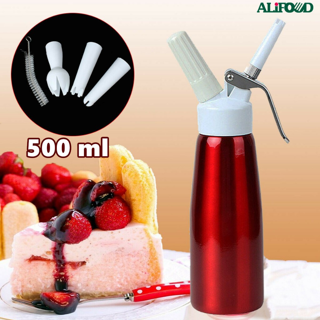 C34 ขวดวิปครีม ขวดสำหรับบีวิปครีม ขนาด 500 ML ขวดทำโฟมวิปครีม วิปครีมแบบพกพาสำหรับของหวานกาแฟ