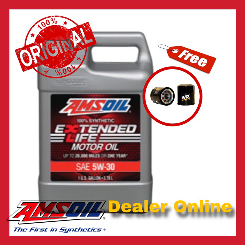 (ฉลากใหม่ล่าสุด) Amsoil XL Boosted SAE 5w-30 น้ำมันเครื่องสังเคราะห์แท้100%