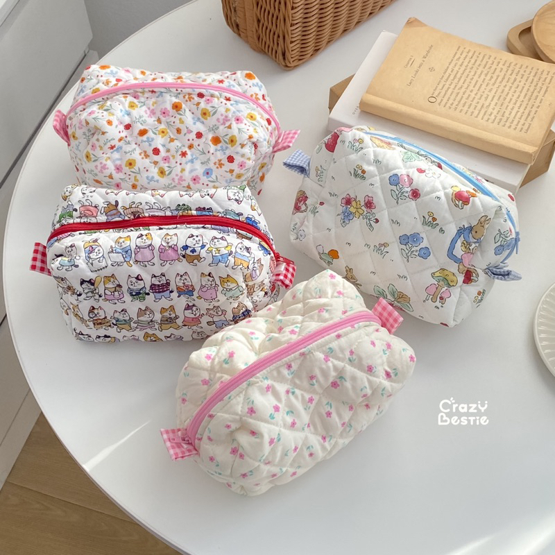 Crazy Bestie🍒กระเป๋าผ้าใส่ของจุกจิก (CB16)