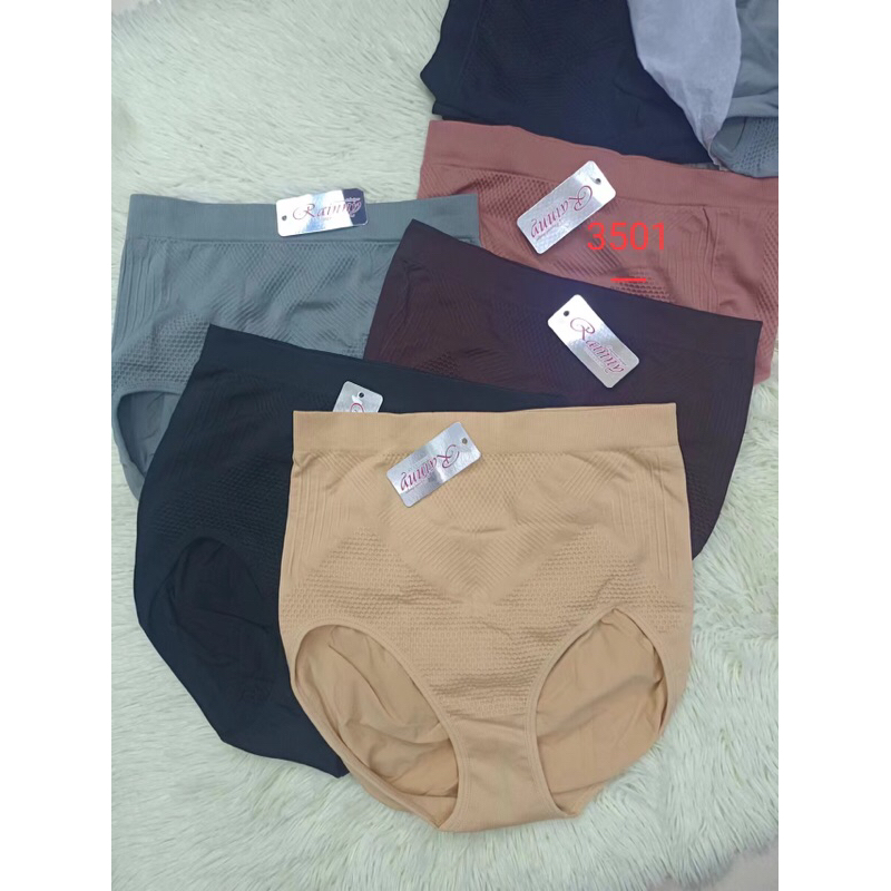 เอวสูงสำหรับสาวplus size กางเกงในเก็บพุงเอวสูง ผ้าทอ ##ตัวละตัวละ45บาท##