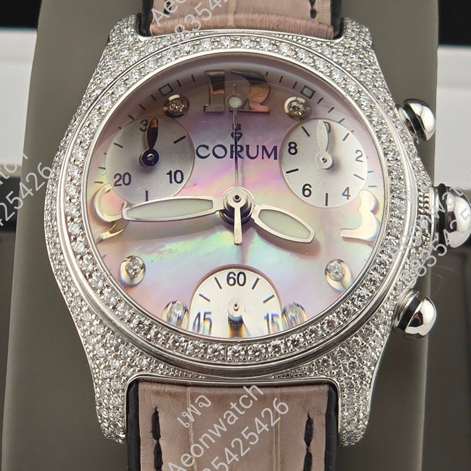 Corum Bubble 18k white gold&diamonds